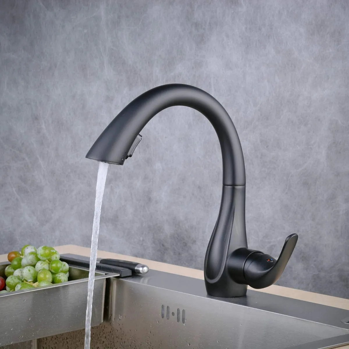 Brass Kitchen Sink Taps Pull Out Single Handle - Image 1