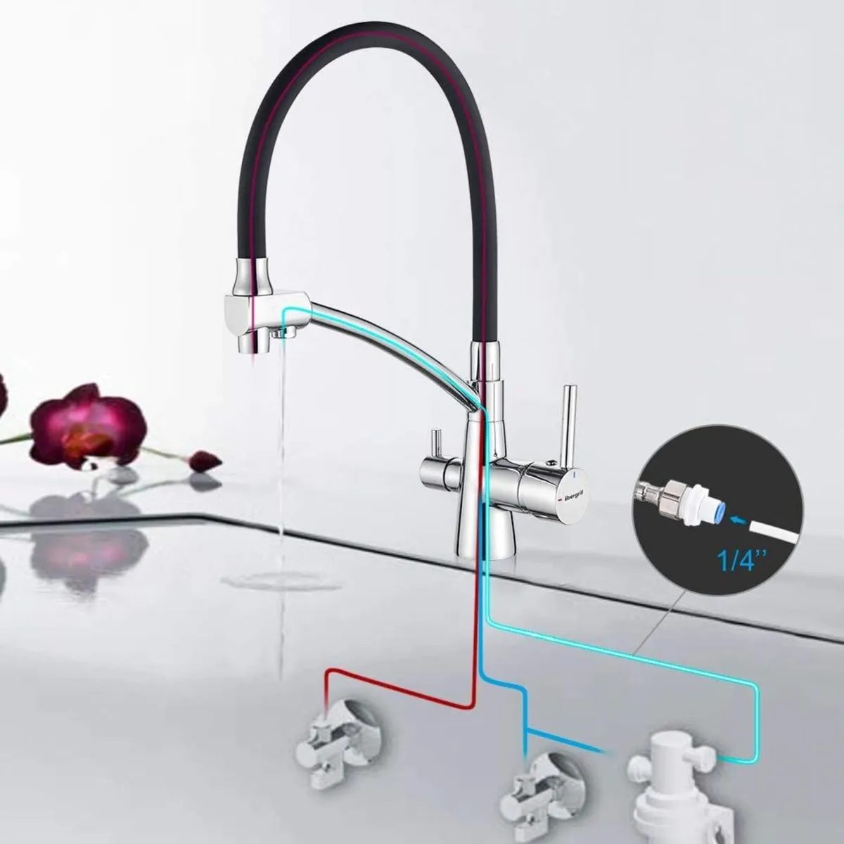 Kitchen Tap with Flexible Spout 3 in 1 - Image 3