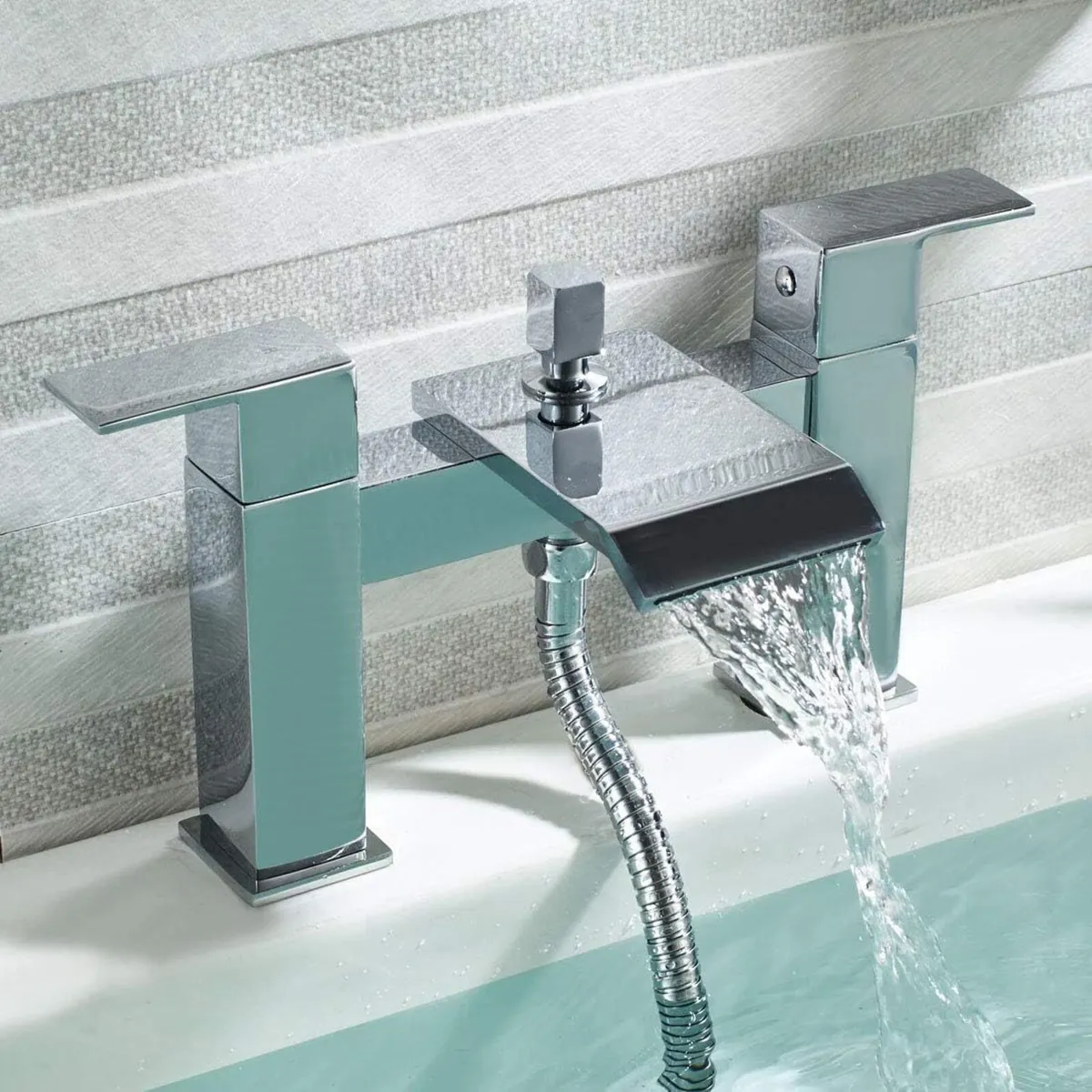 Bath Taps with Shower Waterfall Bathroom Tub Tap - Image 2