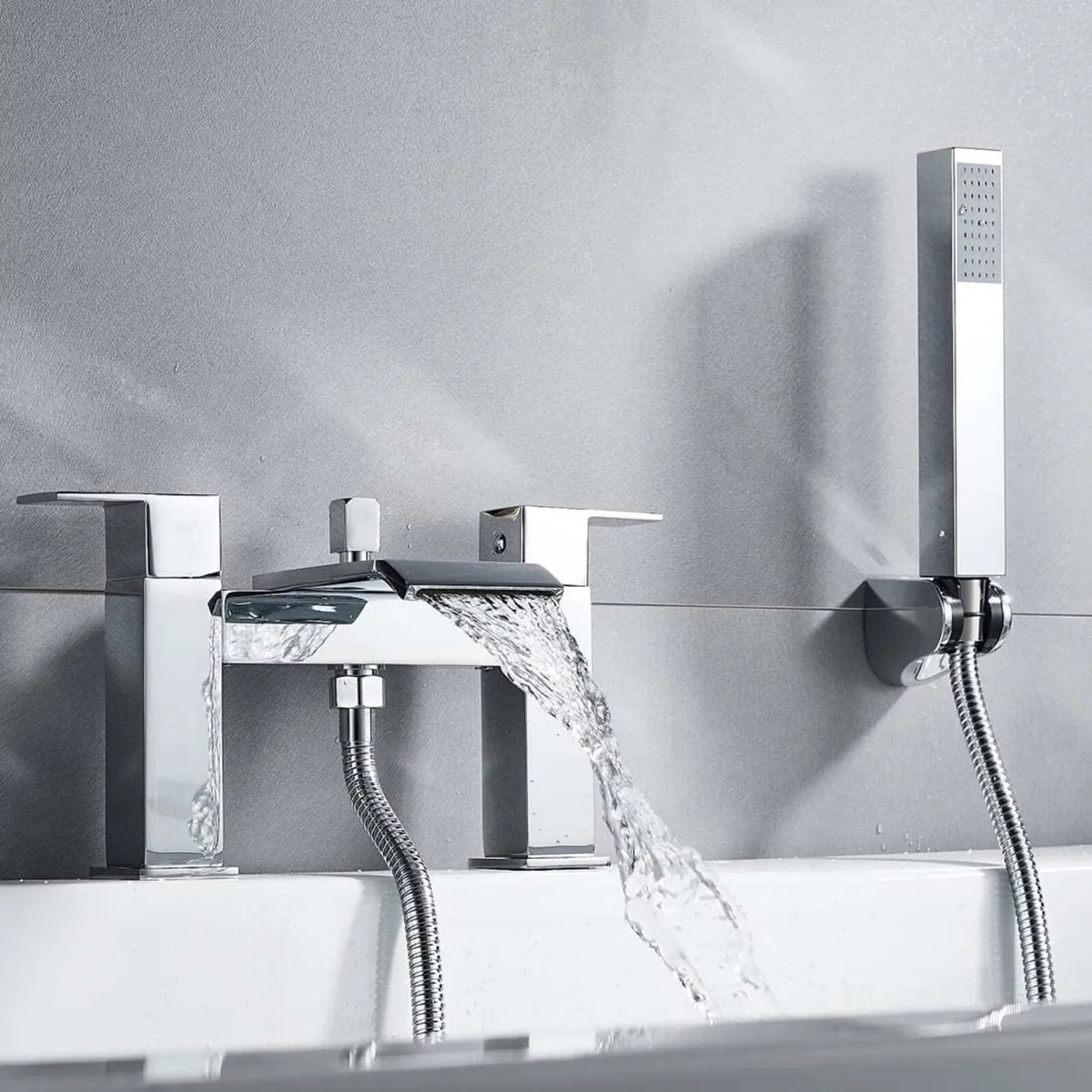 Bath Taps with Shower Waterfall Bathroom Tub Tap - Image 3
