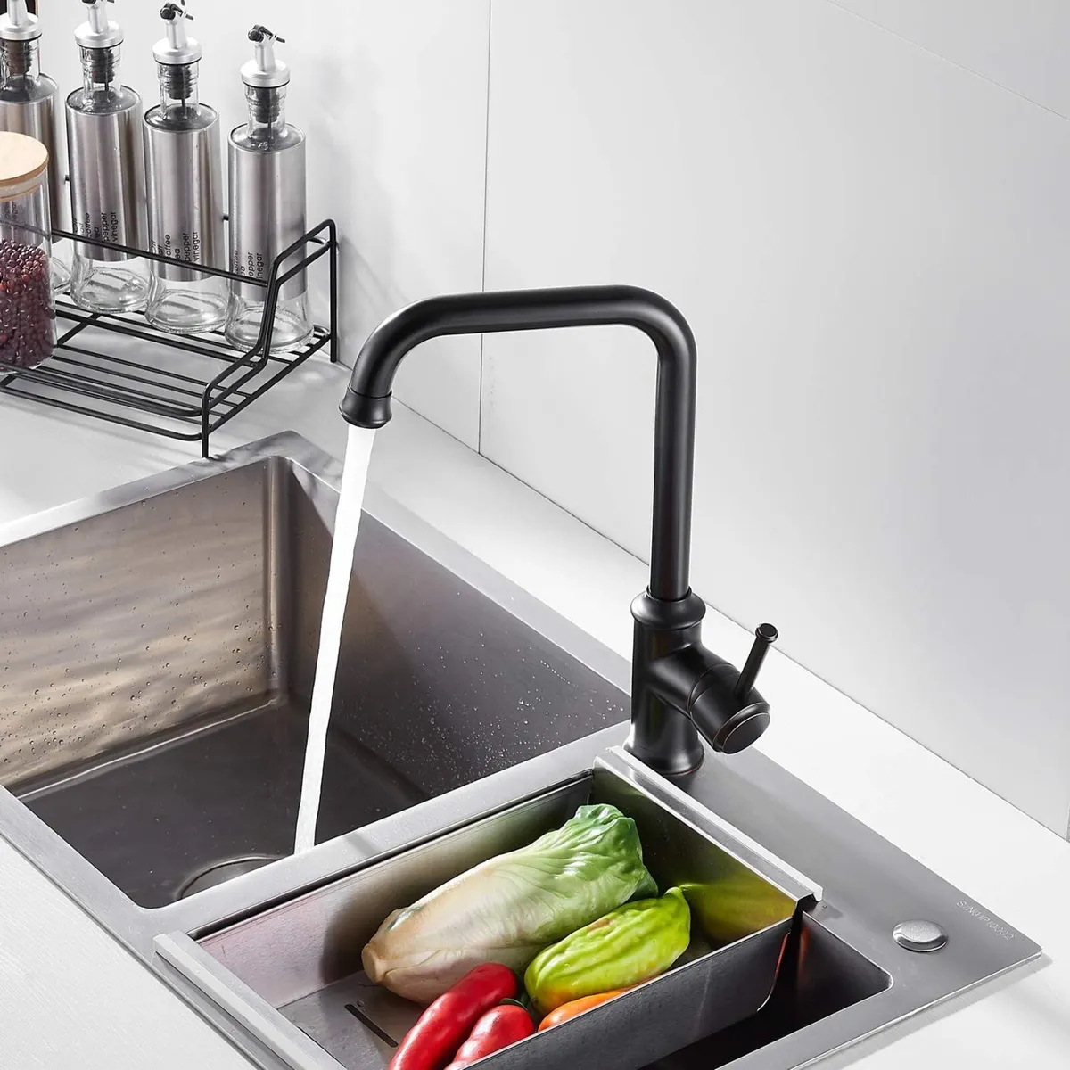 Kitchen Sink Taps Mixer Solid Brass Monobloc - Image 3
