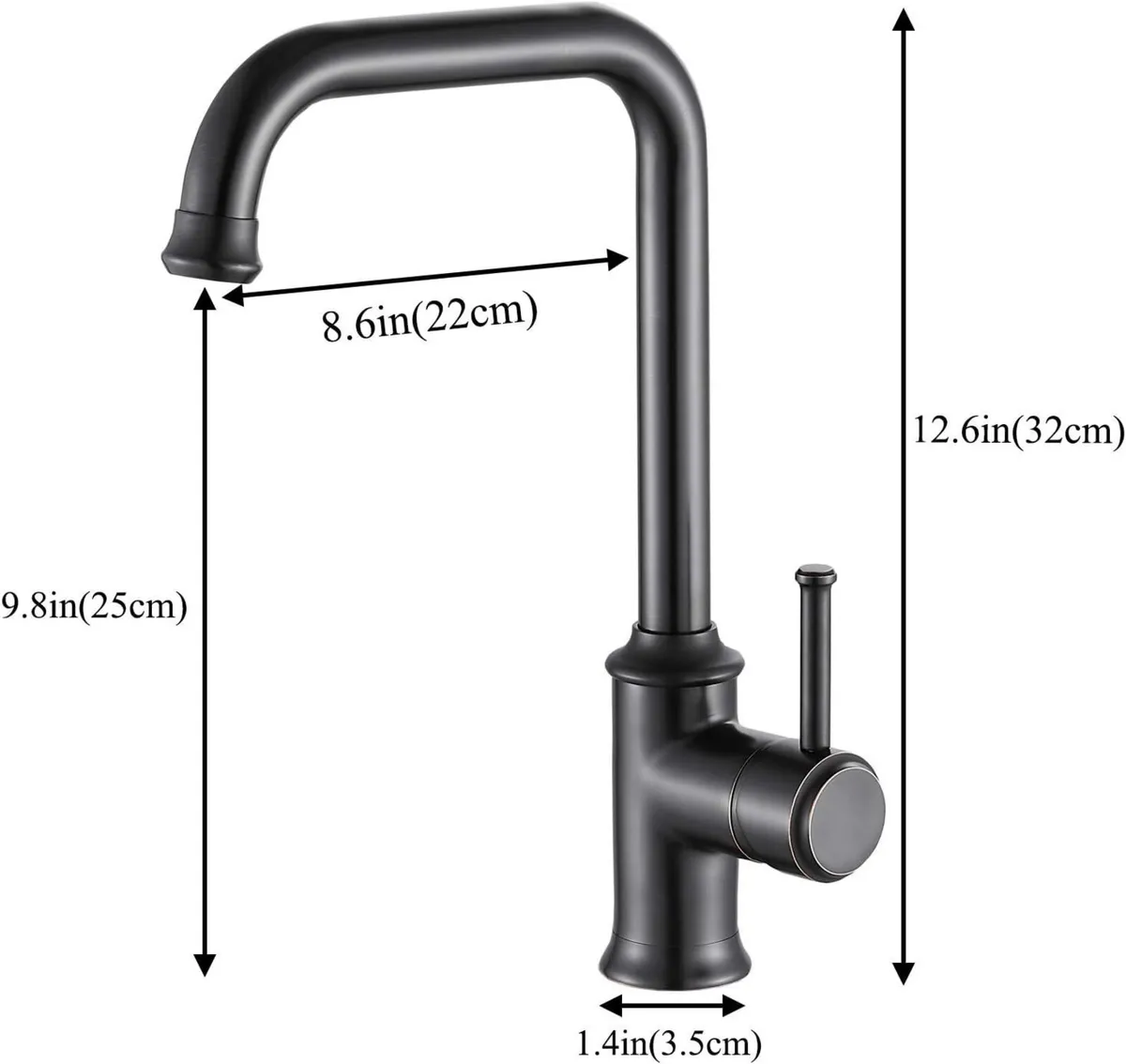 Kitchen Sink Taps Mixer Solid Brass Monobloc - Image 4