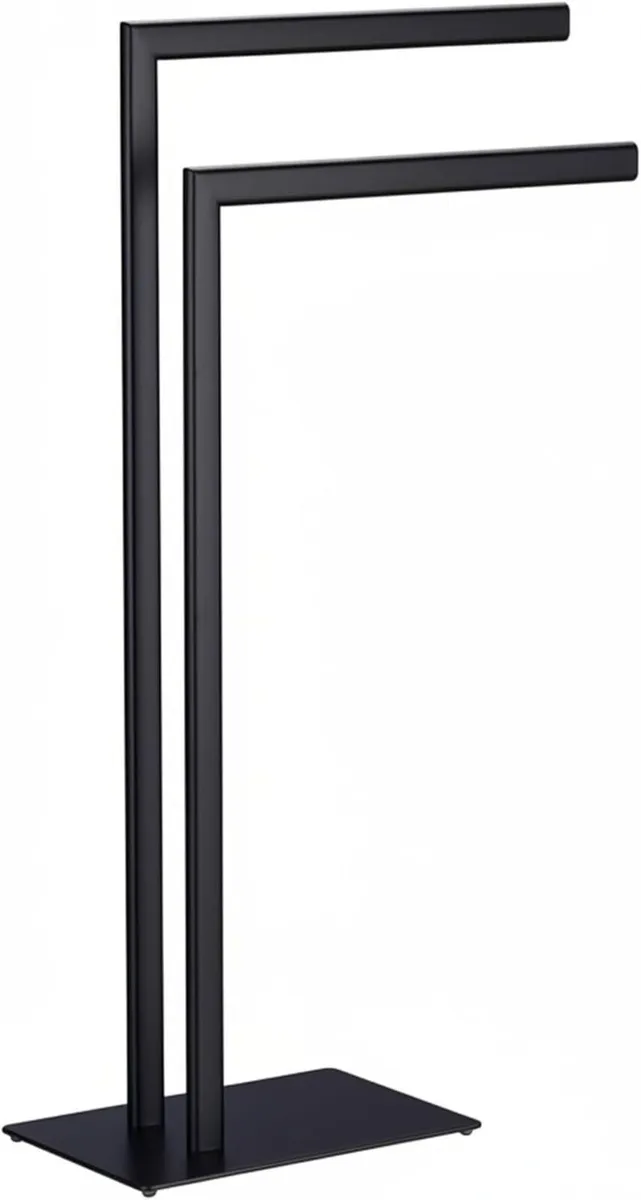 Towel Rack 2 Bars Free Standing for Bathroom - Image 4