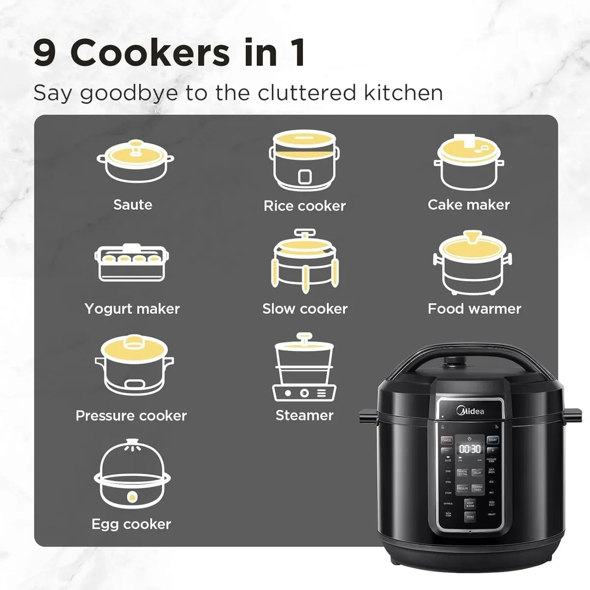 Pressure Cooker 6L 70% Faster 14 Presets Nourish - Image 2