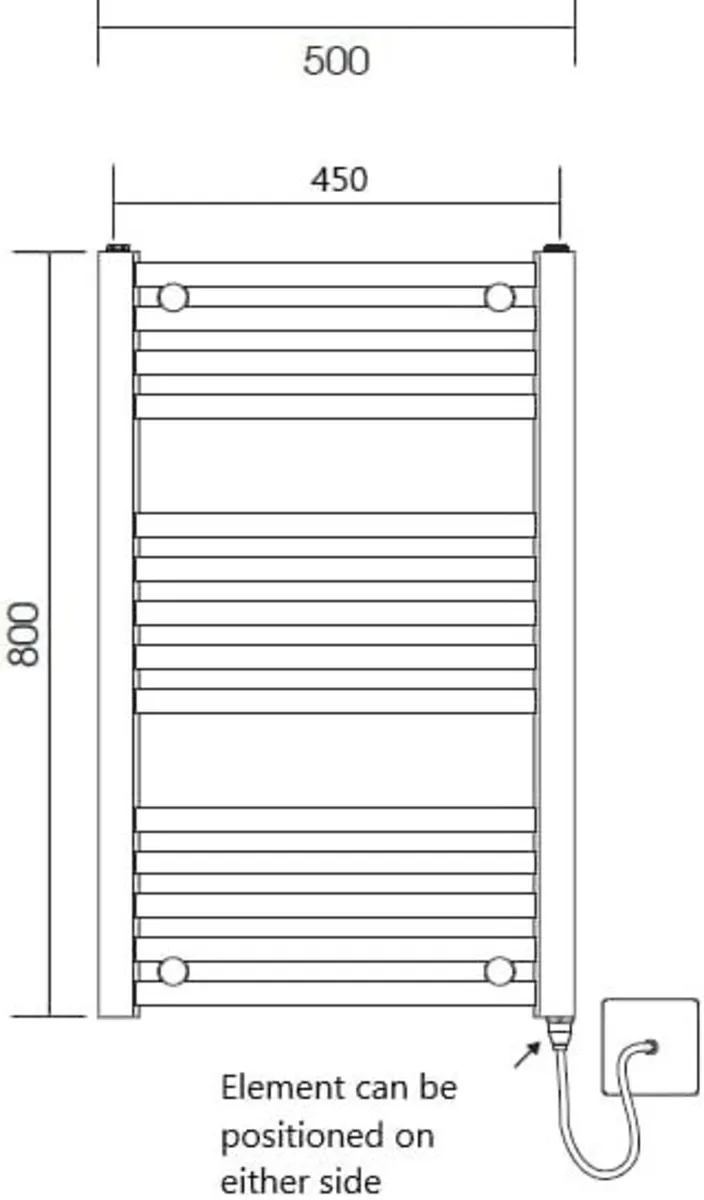 Greened House Electric Heated Towel Rail Straight - Image 2