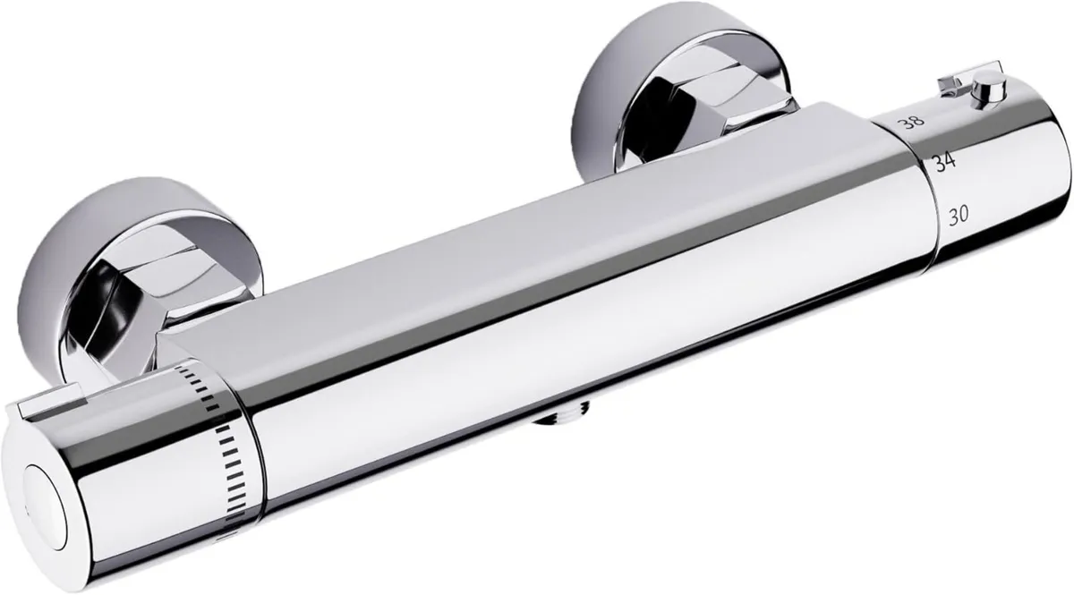 Thermostatic Shower Mixer Wall Mounted Bar Tap - Image 1
