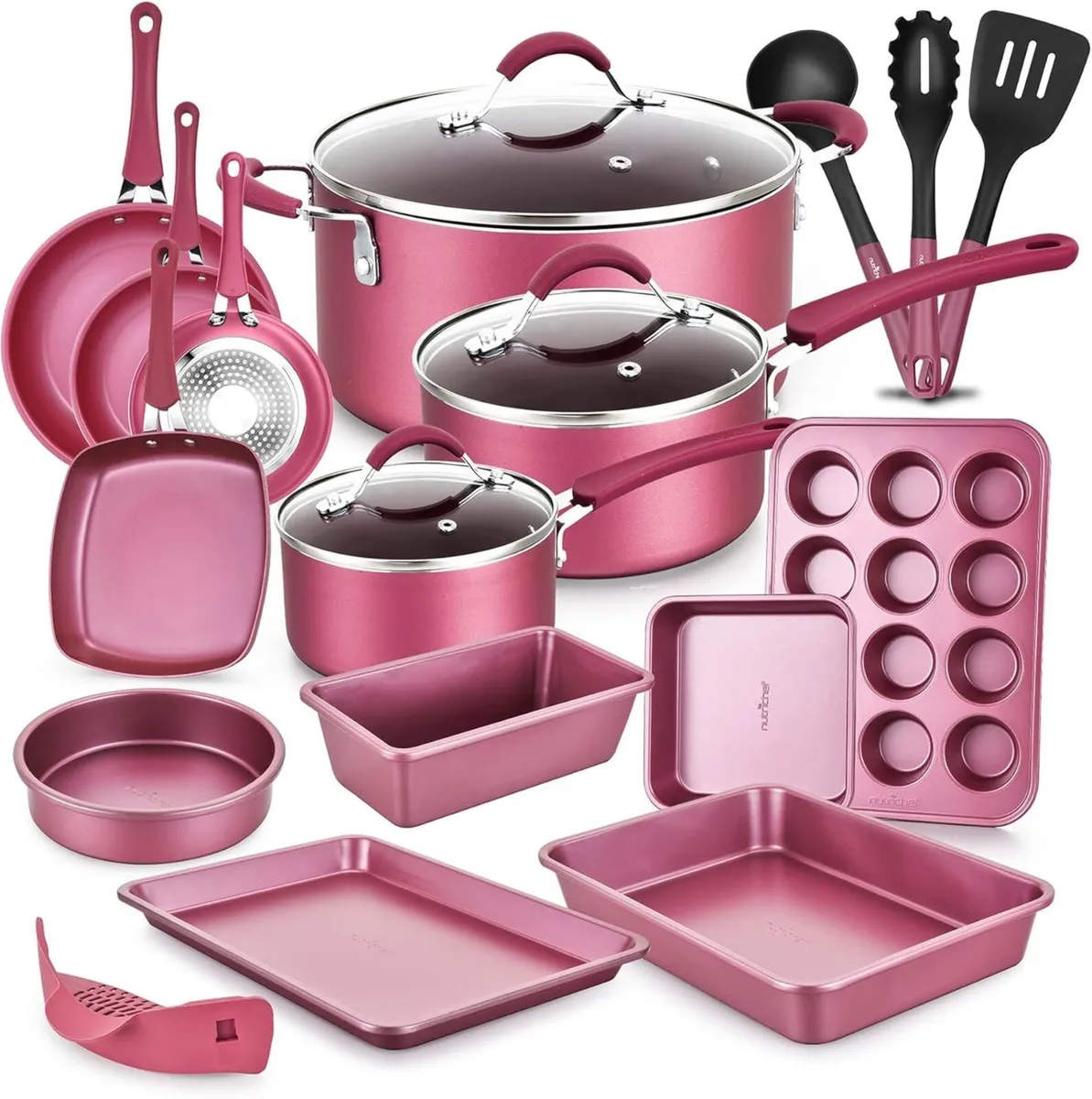 Pots and Pans Set with Lids Non-Stick (20 Piece) - Image 1