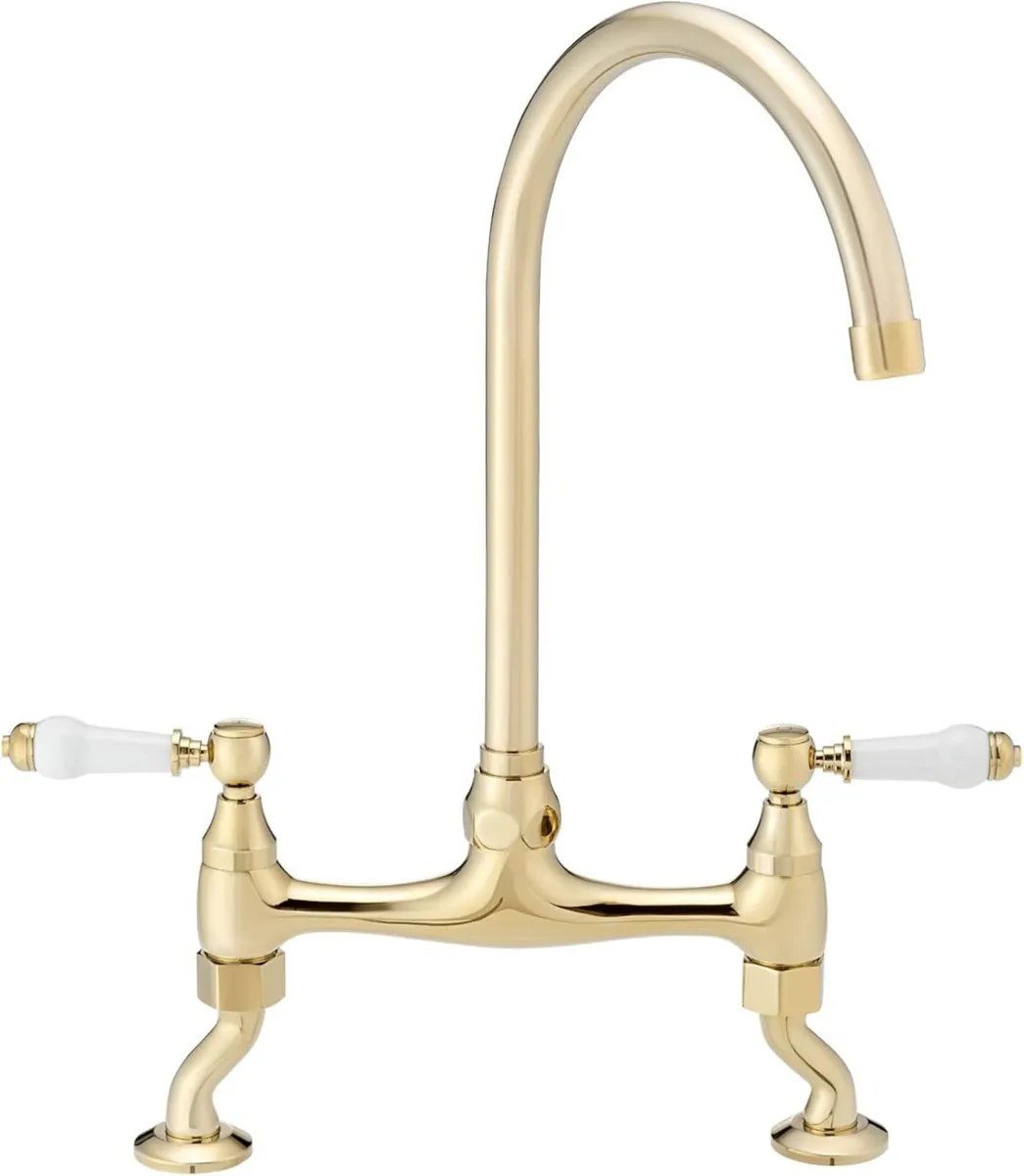 Astbury Deck Mounted Brushed Nickel Kitchen Sink - Image 1