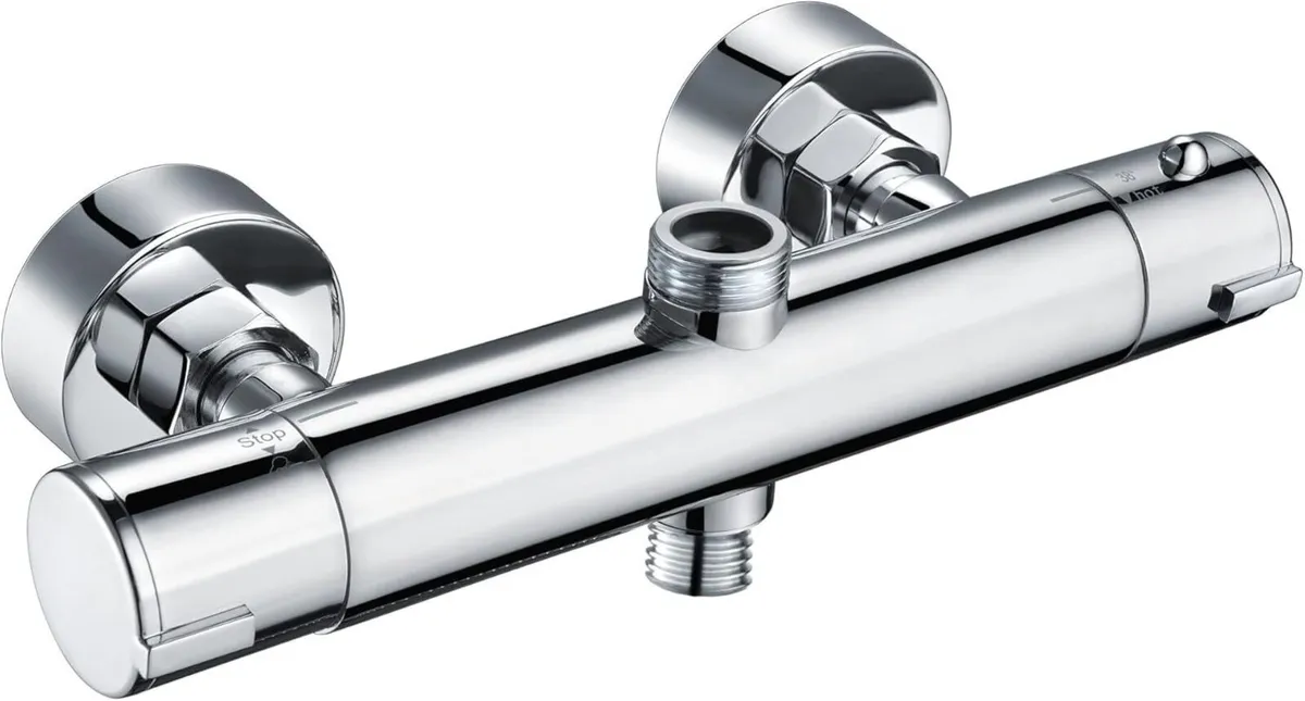 T33 Chrome Thermostatic Shower Mixer Bar Valve - Image 1