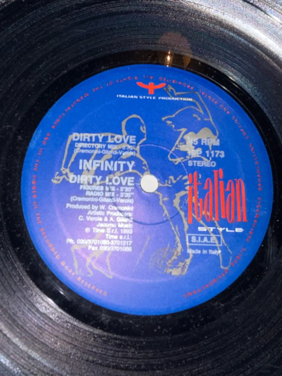 Infinity Dirty Love Italian House vinyl - Image 3