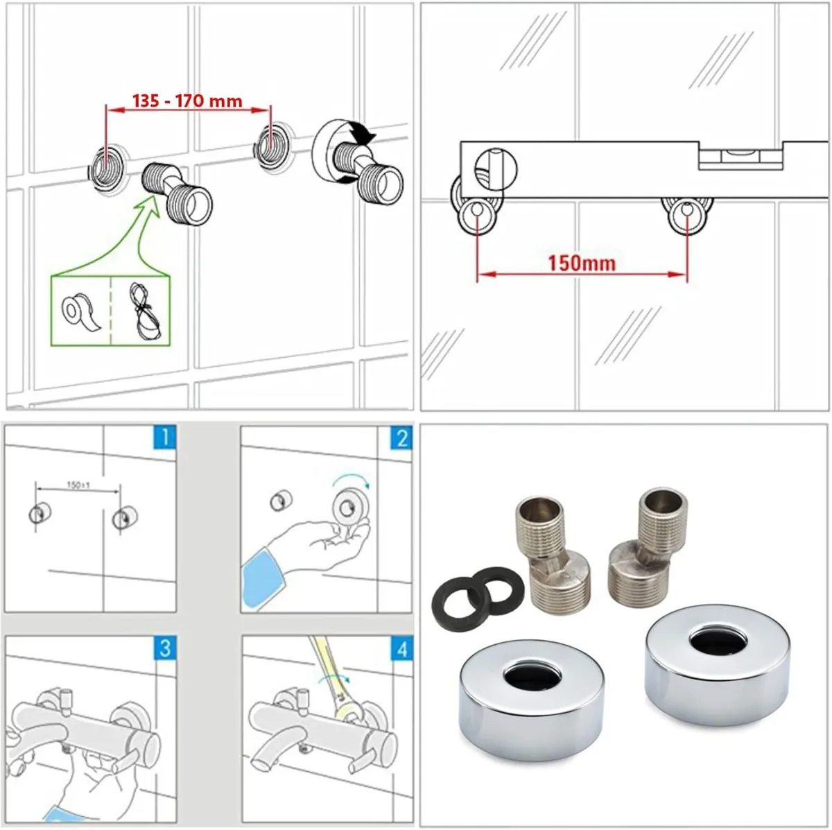 T33 Chrome Thermostatic Shower Mixer Bar Valve - Image 3