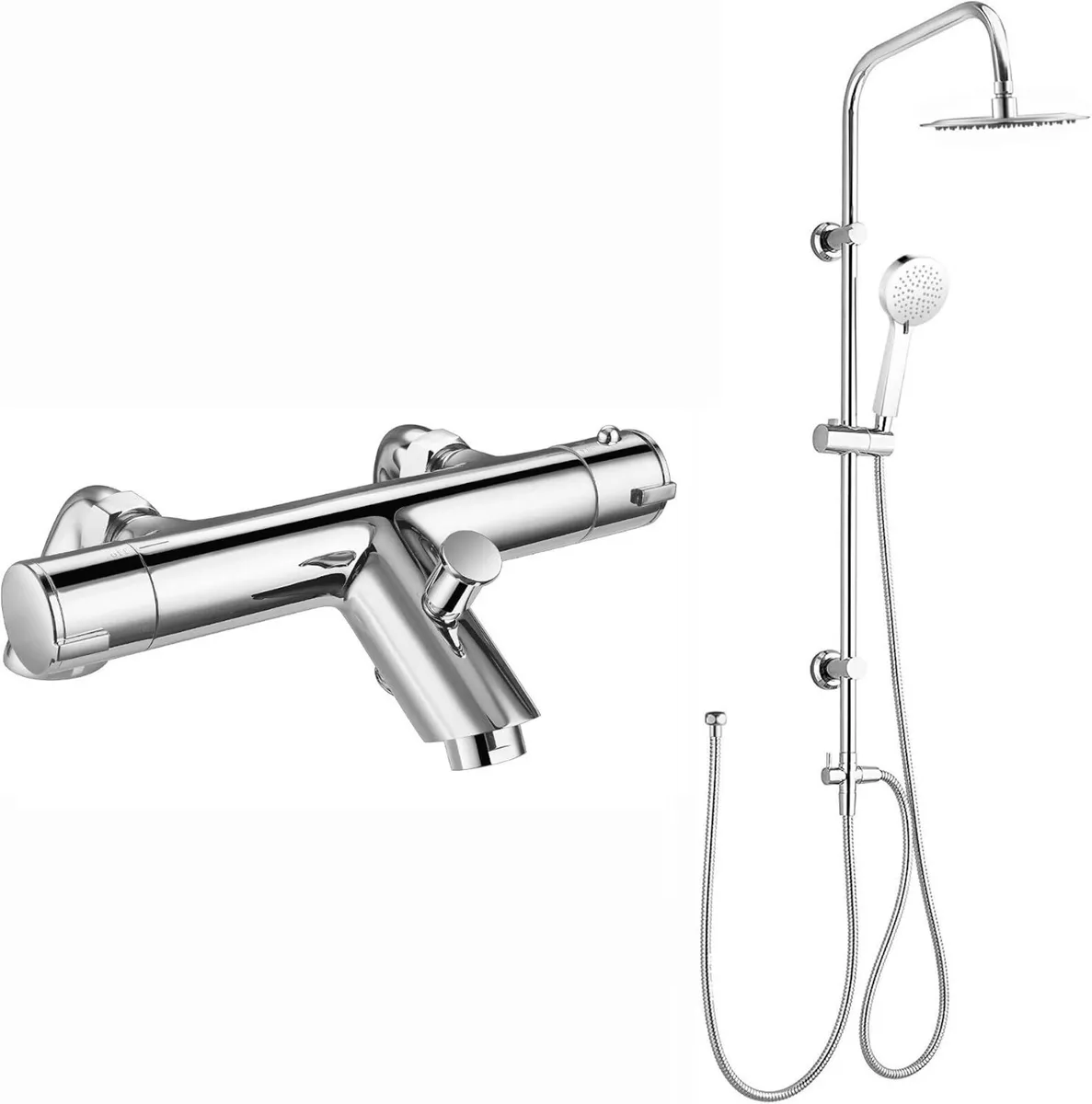 Dune Thermostatic Deck Mounted 200MM Rigid Riser - Image 1
