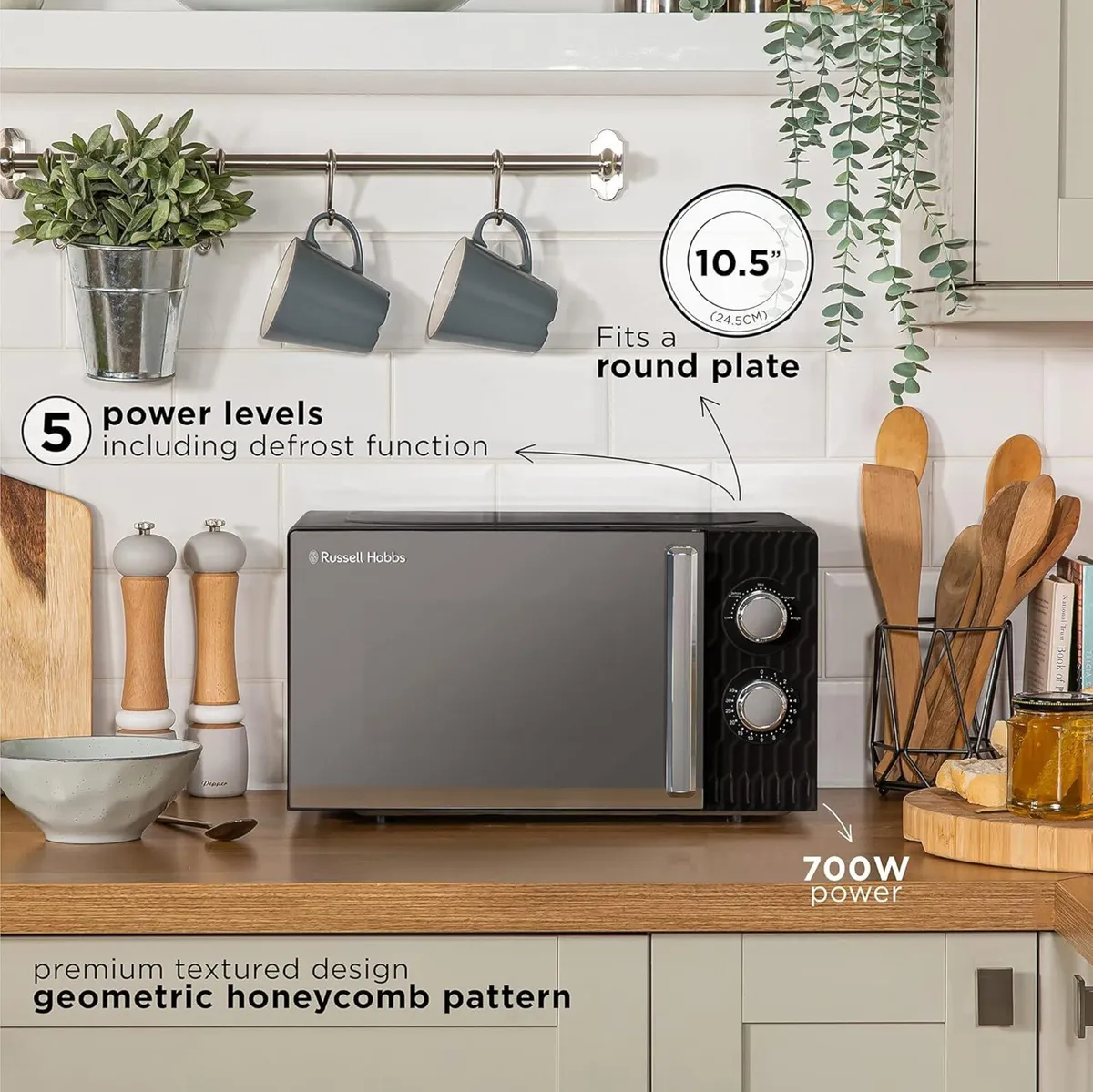 17 Litre 700W Solo Manual Microwave with 5 - Image 4