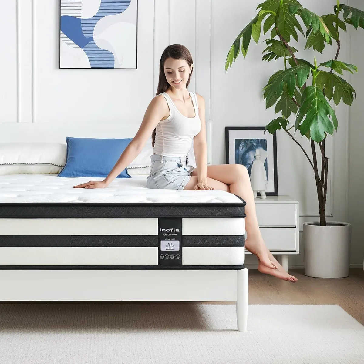 Sleep Mattress Memory Foam 11 Inch Hybrid Sprung - Image 2