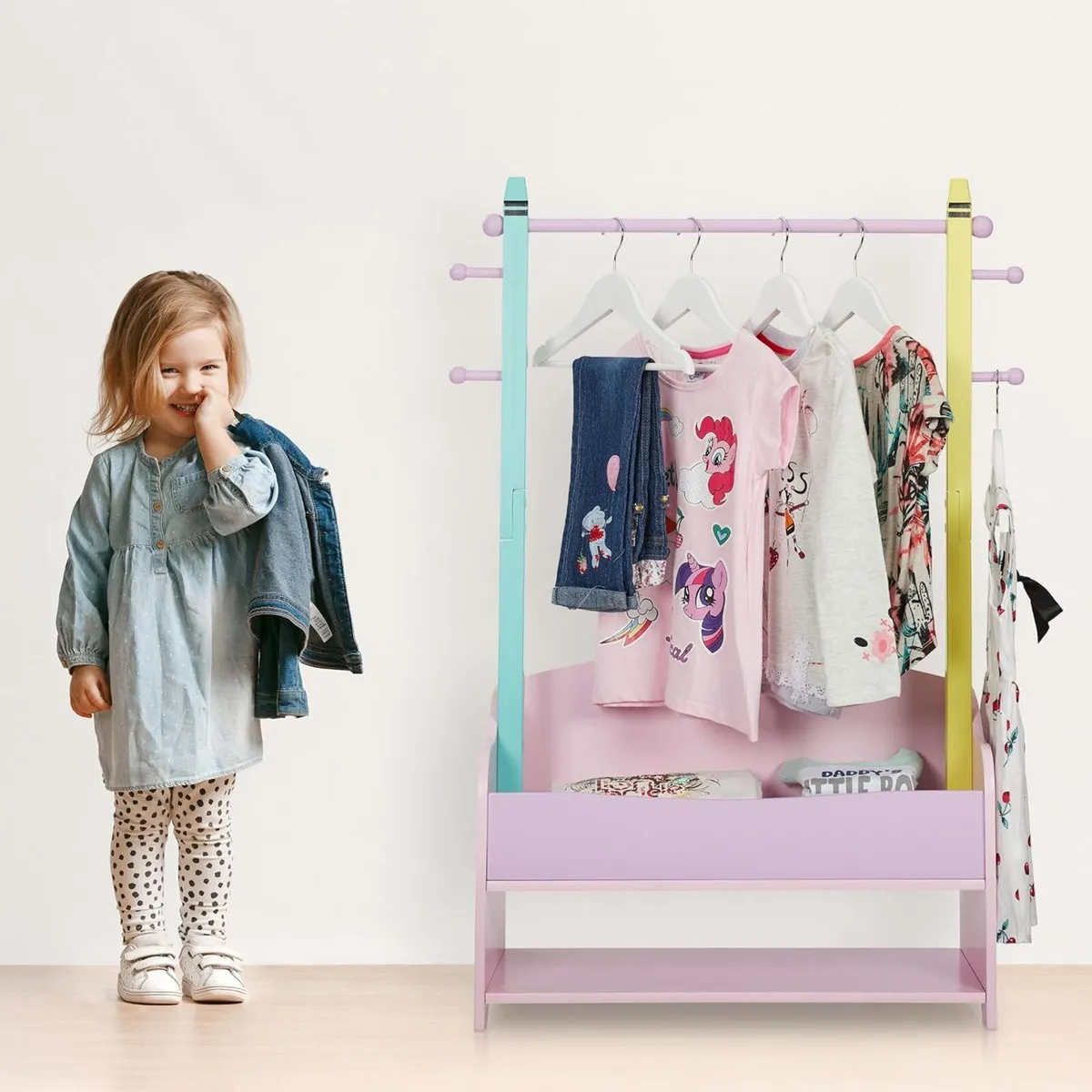 Children's Clothes Rack Coat Rail Kids' Room 4 - Image 3