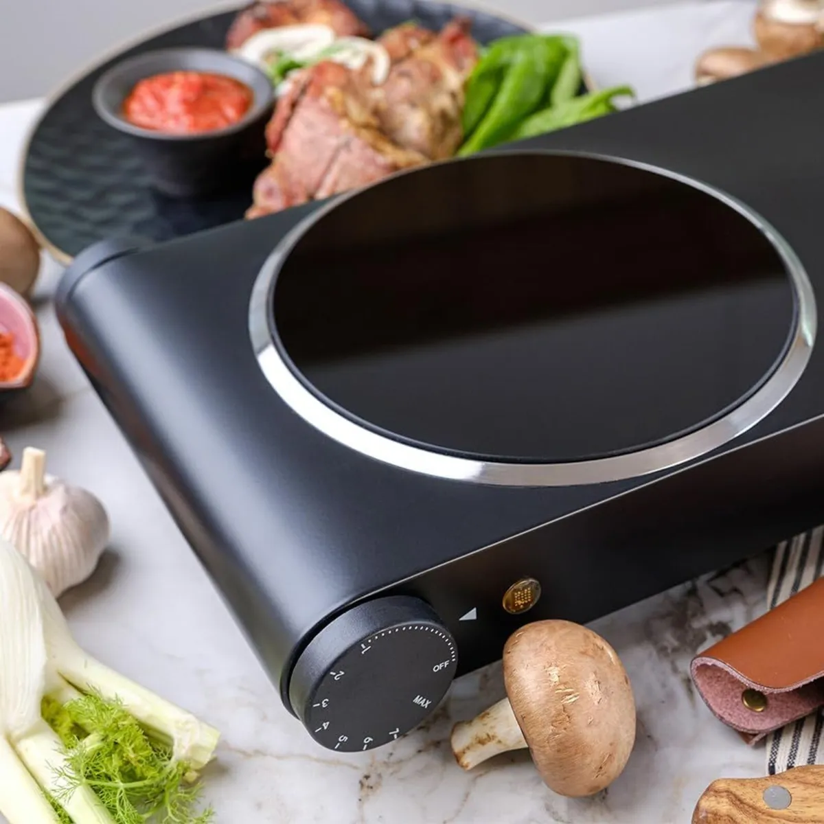 Double Hot Plate 2400W Electric Hob Ceramic Works - Image 2