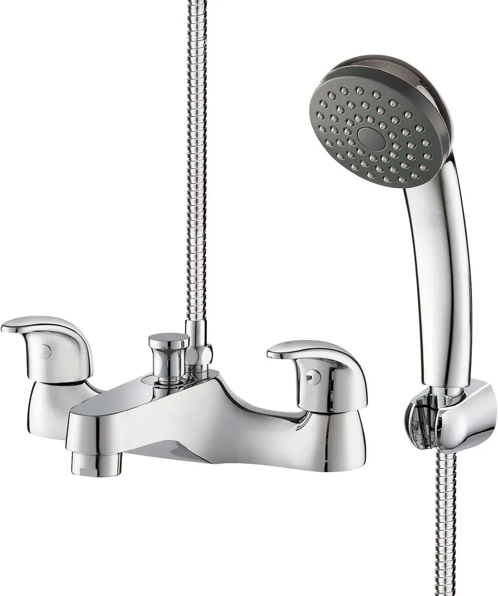 Bathroom Taps with Shower Attachment Bath Brass - Image 1
