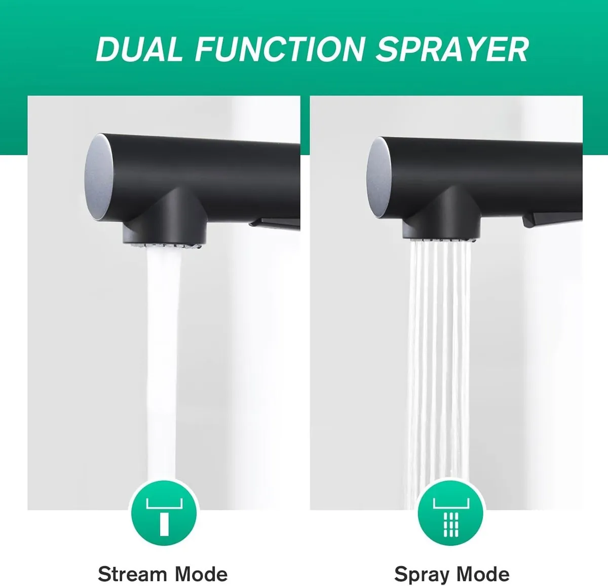 Modern Kitchen Sink Mixer Tap with Pull Out - Image 3