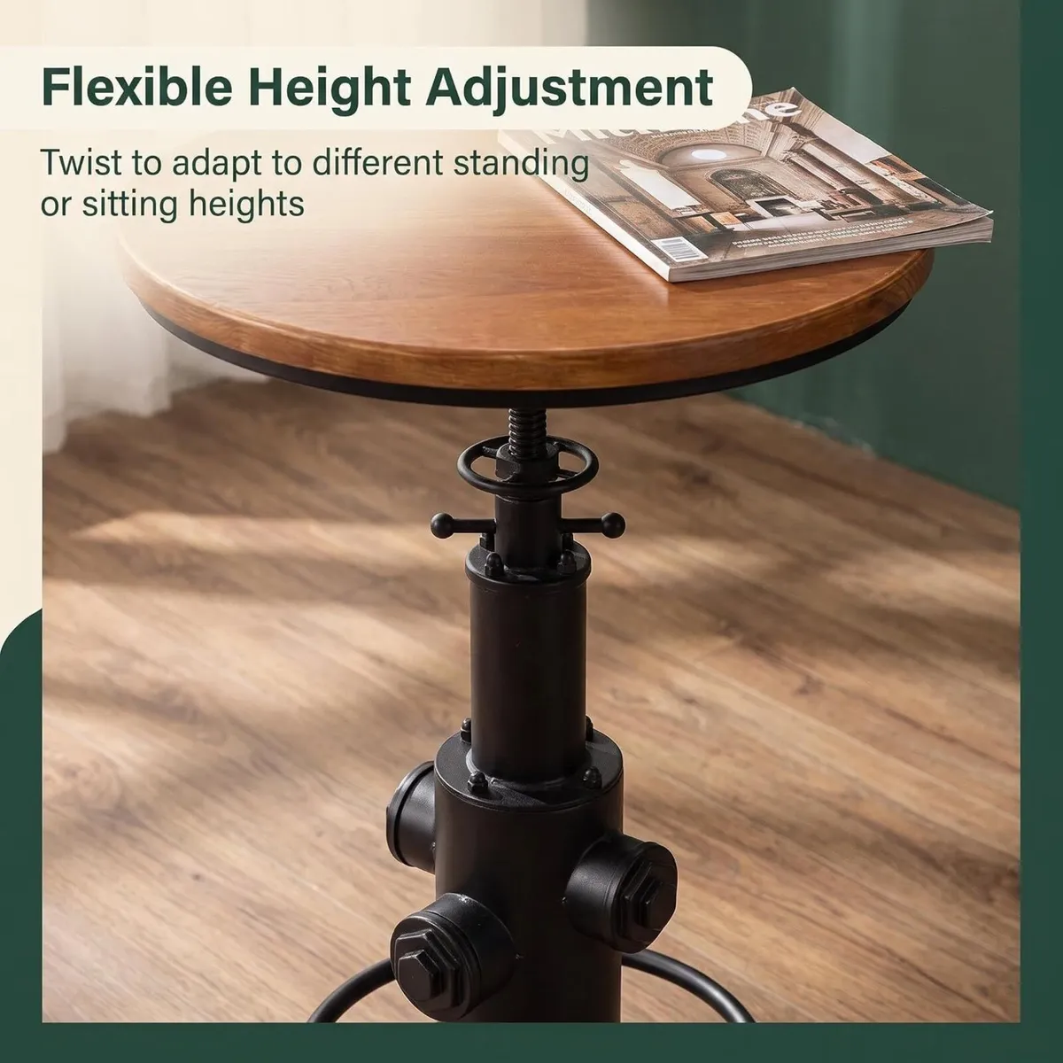 Vintage Bistro Table Height Adjustable - Image 4