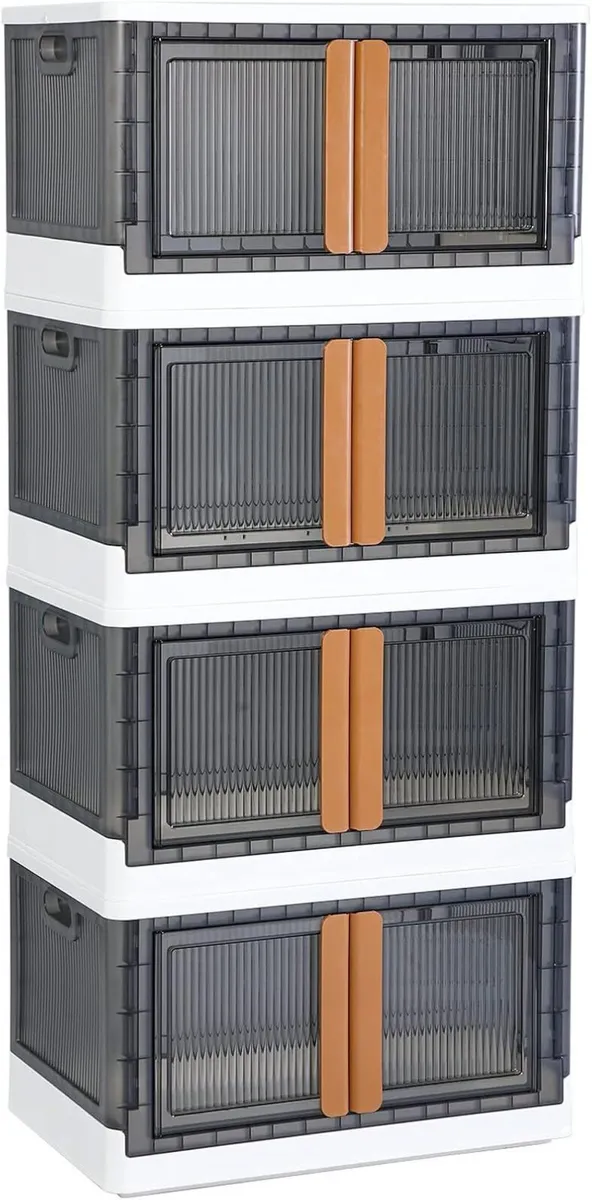 Storage Cabinet Kitchen Organiser 95L Plastic Bins - Image 1