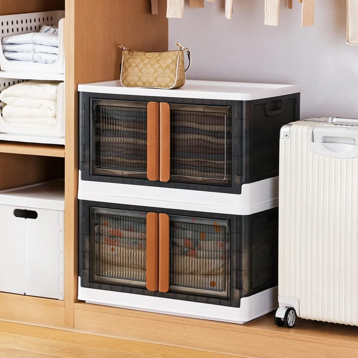 Storage Cabinet Kitchen Organiser 95L Plastic Bins - Image 3