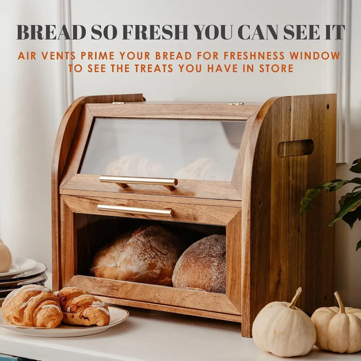 Arise Stylish Bread Bin for Kitchen Countertop - Image 2