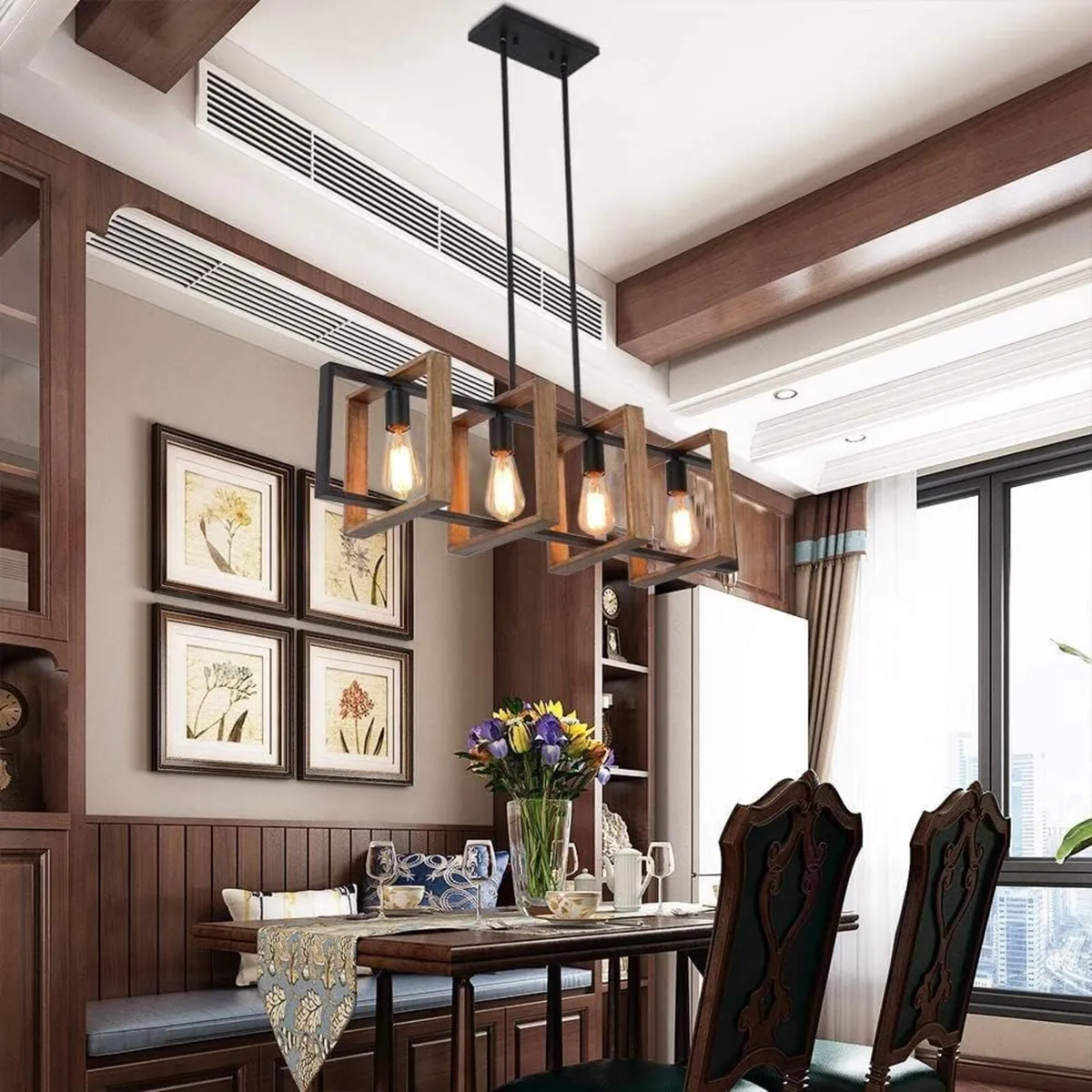 Kitchen Island Lighting 4 Light Dining Room - Image 2