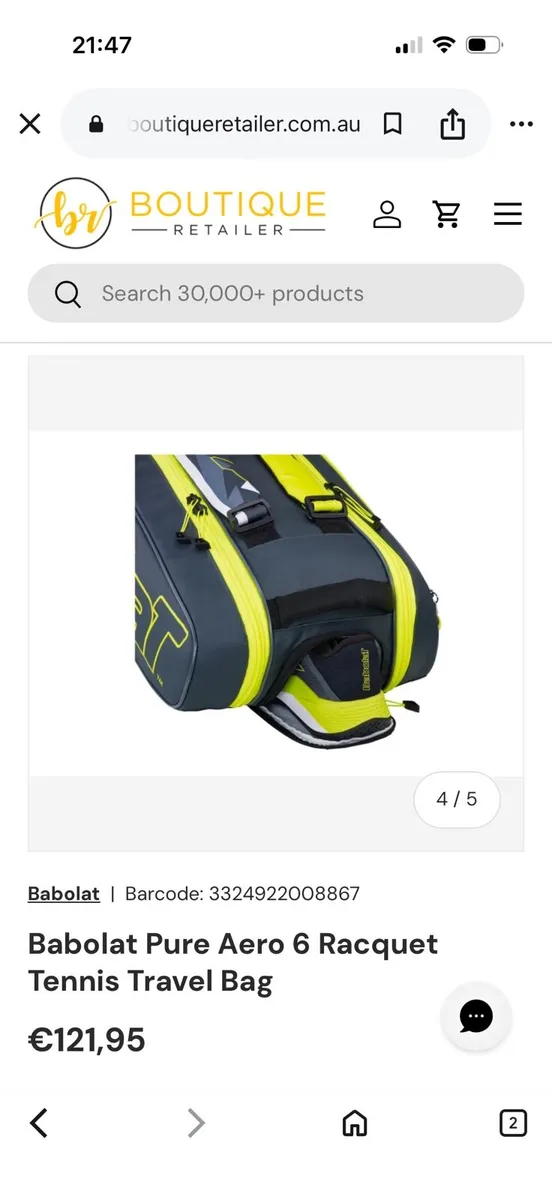 Babolat Pure Aero 6 Racquet Tennis Travel Bag - Image 2