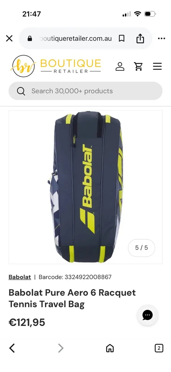 Babolat Pure Aero 6 Racquet Tennis Travel Bag - Image 3