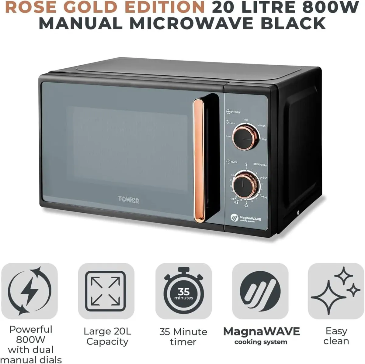 Cavaletto Manual Microwave with 5 Power Levels 35 - Image 2