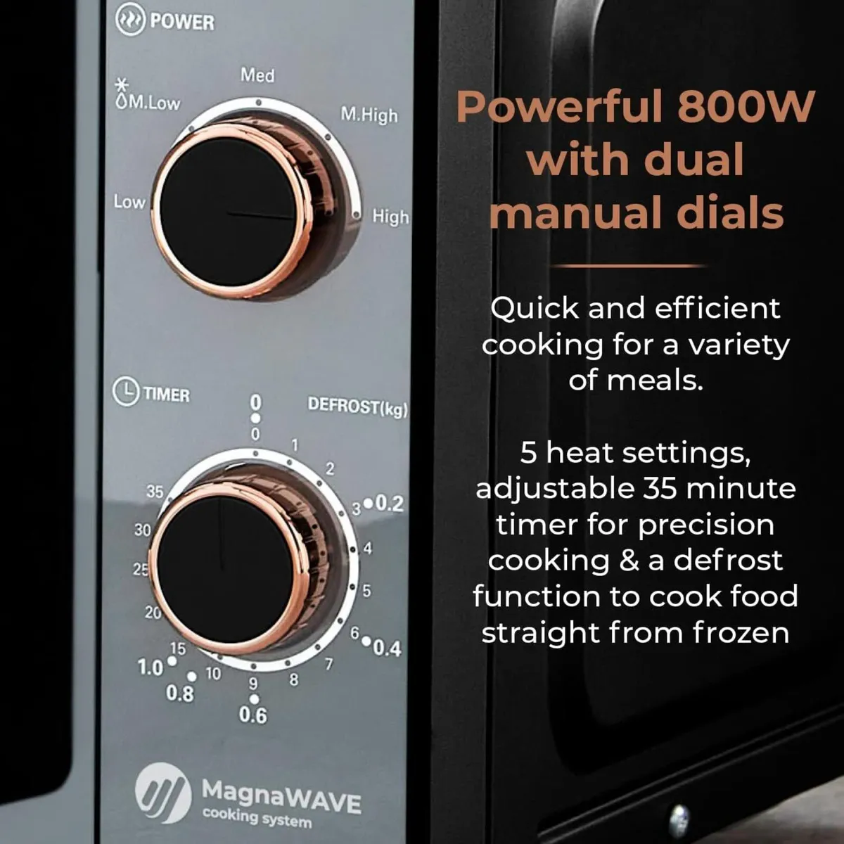 Cavaletto Manual Microwave with 5 Power Levels 35 - Image 3