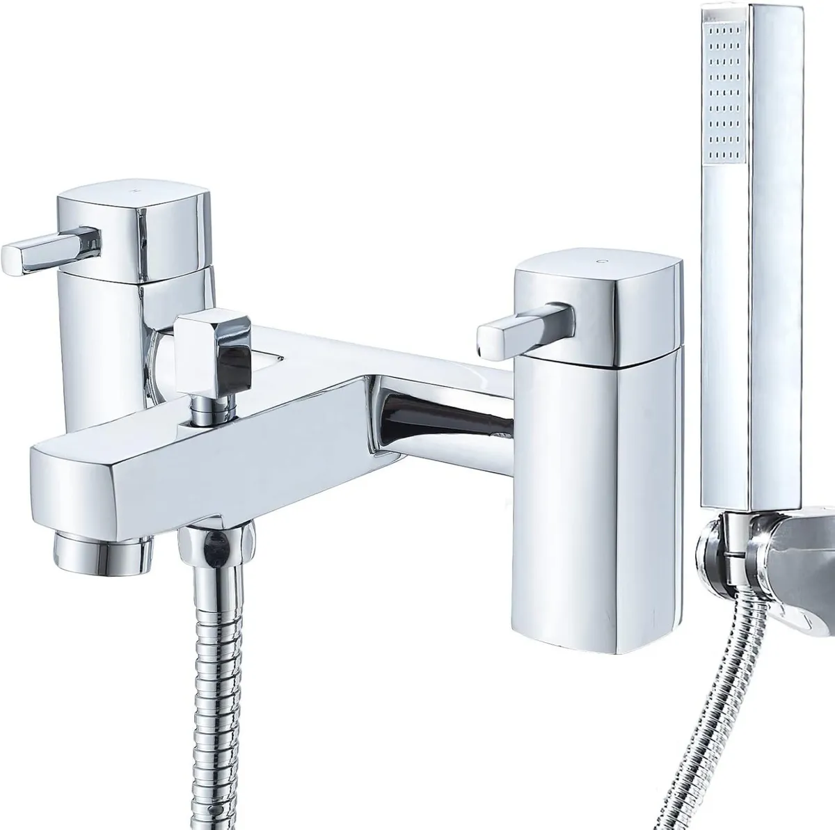 Bath Taps with Shower Bathroom Square Tub Mixer - Image 1