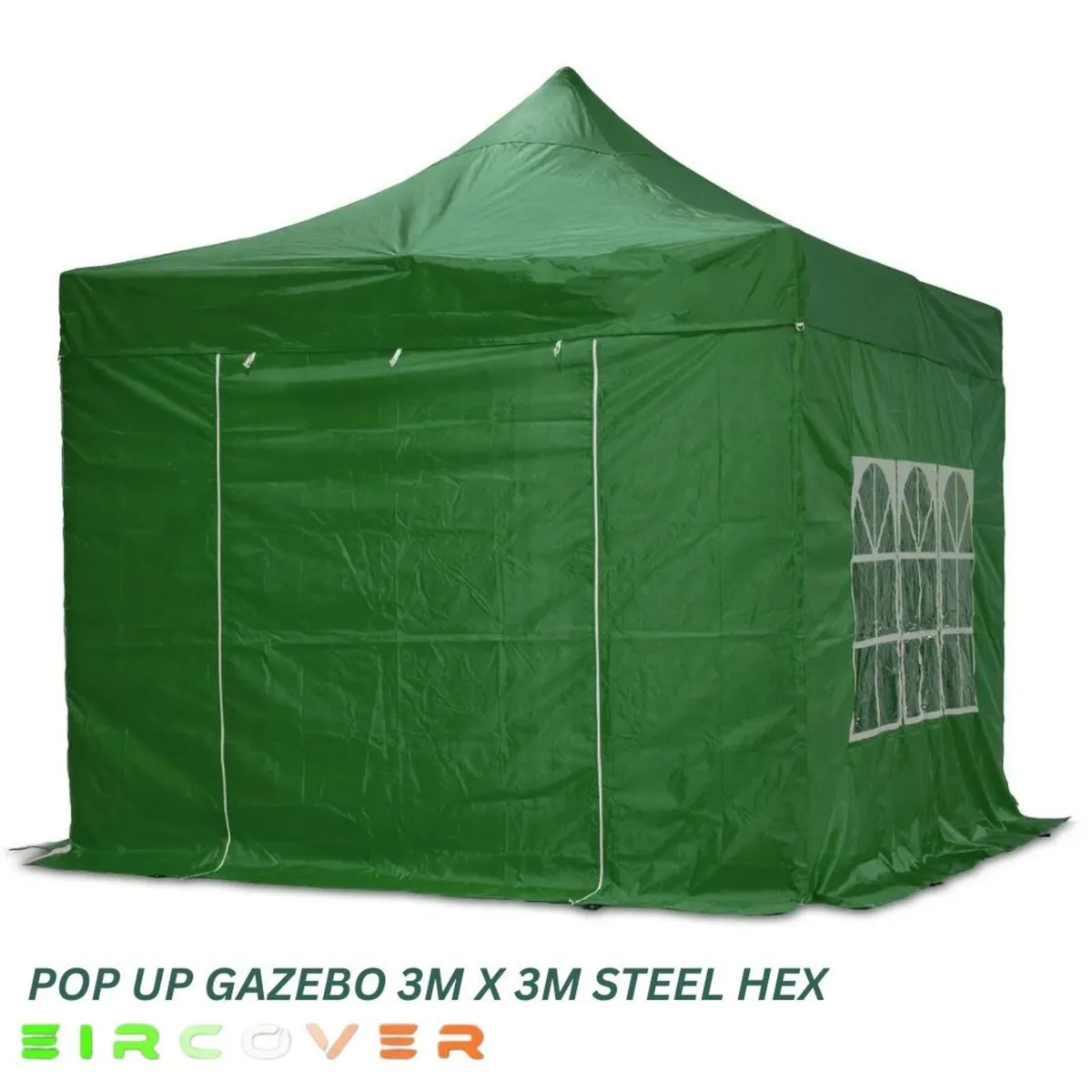 Gazebo 3m x 3m Market Stall Pop Up Steel Hex 40mm - Image 1