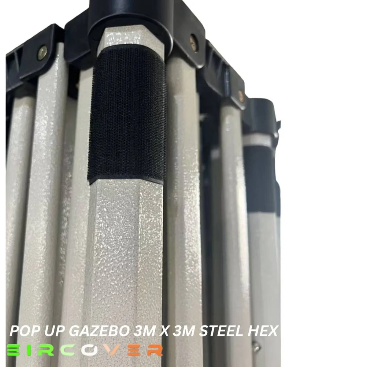 Gazebo 3m x 3m Market Stall Pop Up Steel Hex 40mm - Image 3