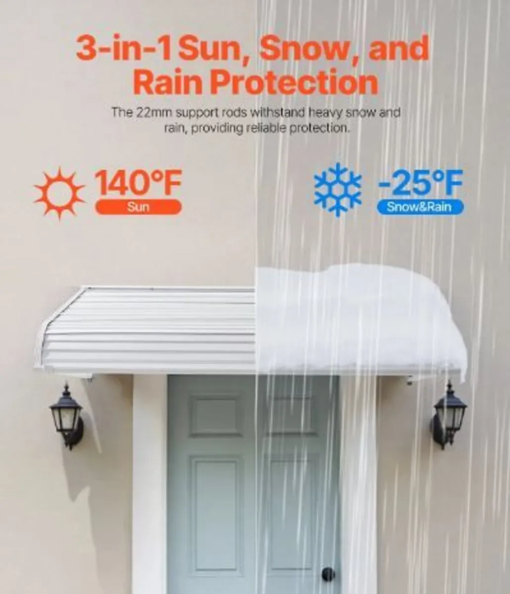 Aluminum Awning 60 x 42 in, Durable Window - Image 3