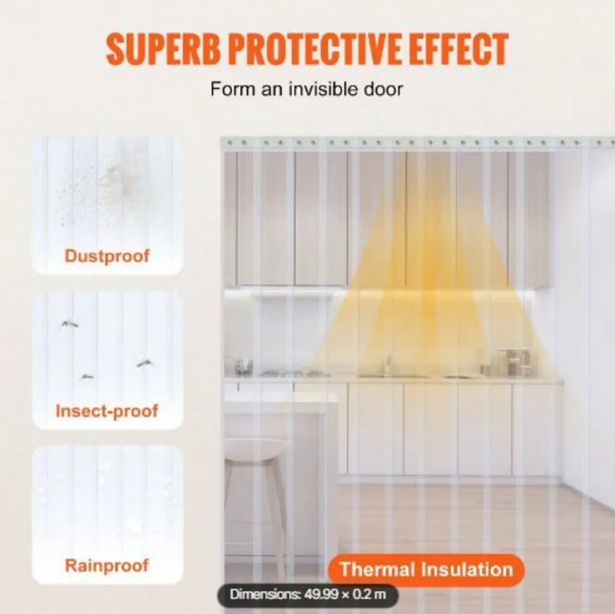 Strip Curtain PVC Door Curtain - Image 2