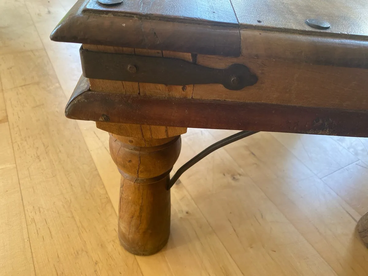 Coffee table: solid wood and metal - Image 3