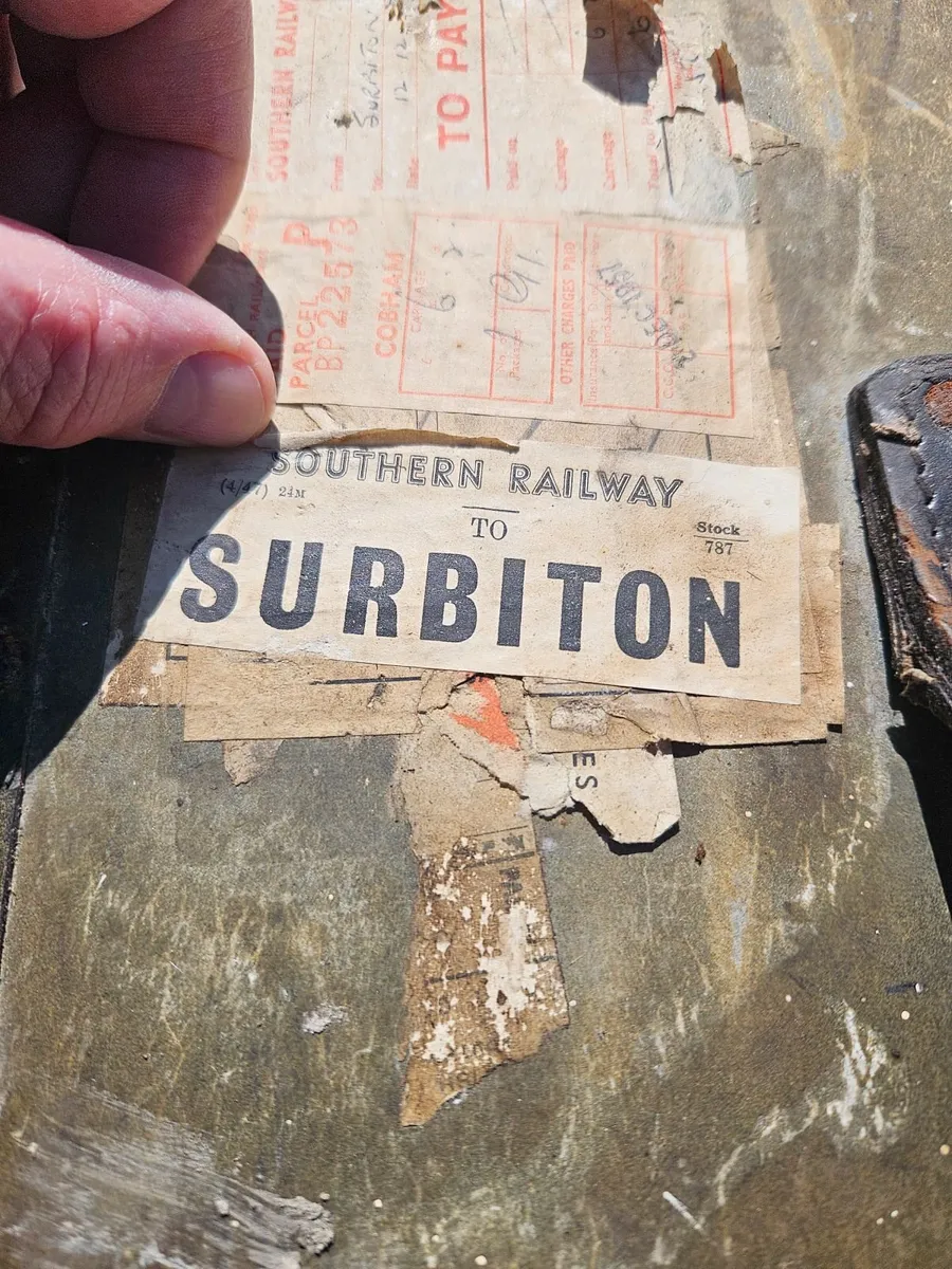 Vintage Steamer Theatre Trunk Southern Railways - Image 2