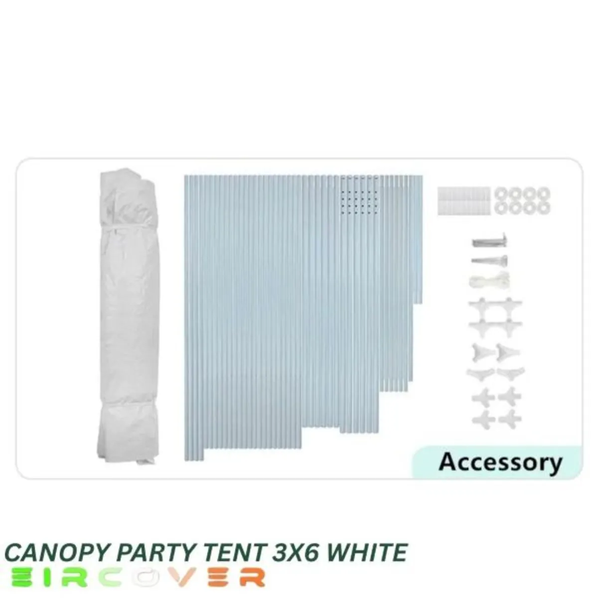 Gazebo Canopy  Party Tent  3m x 6m White - Image 2