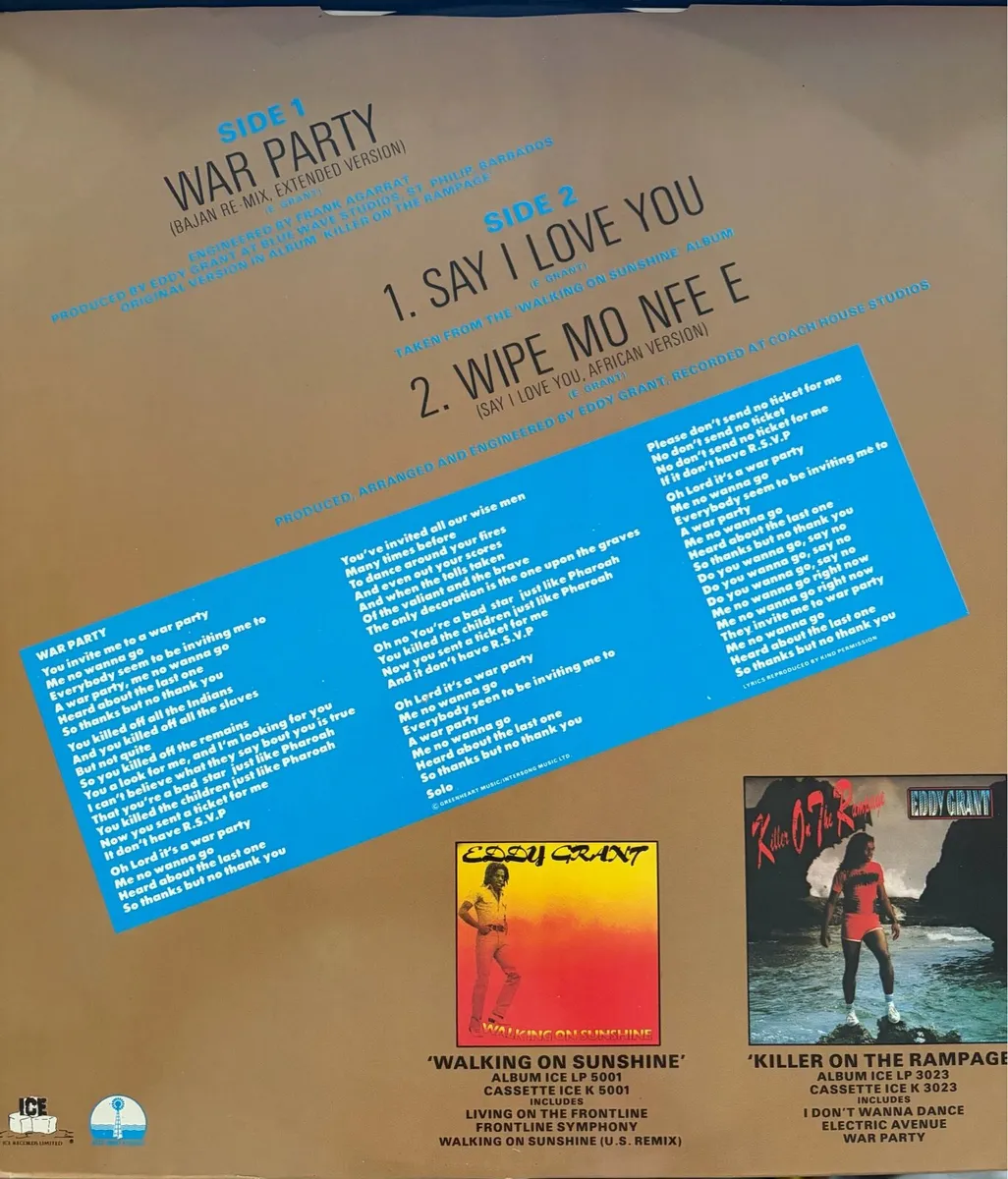 Eddy Grant War party Reggae - Image 2