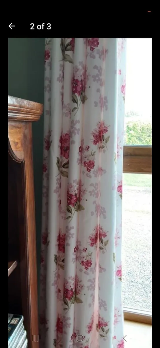 Beautiful Floral Curtains 90x90 - Image 1