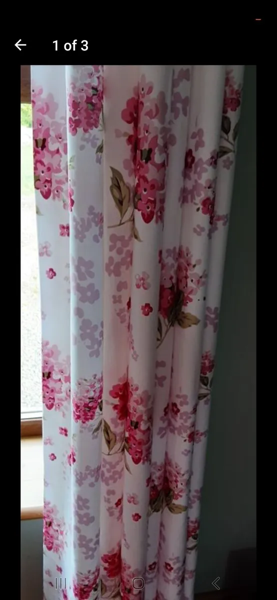 Beautiful Floral Curtains 90x90 - Image 2