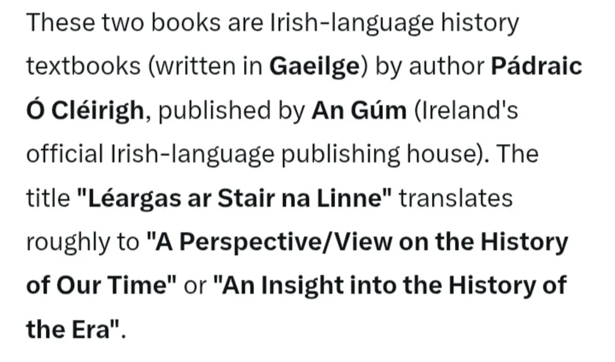 Leargas Ar Stair Na Linne Irish Books - Image 2