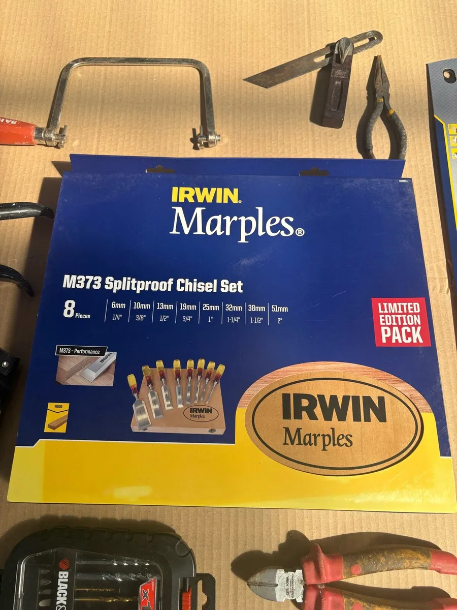 Hand tool set used . New chisels handsaw - Image 2