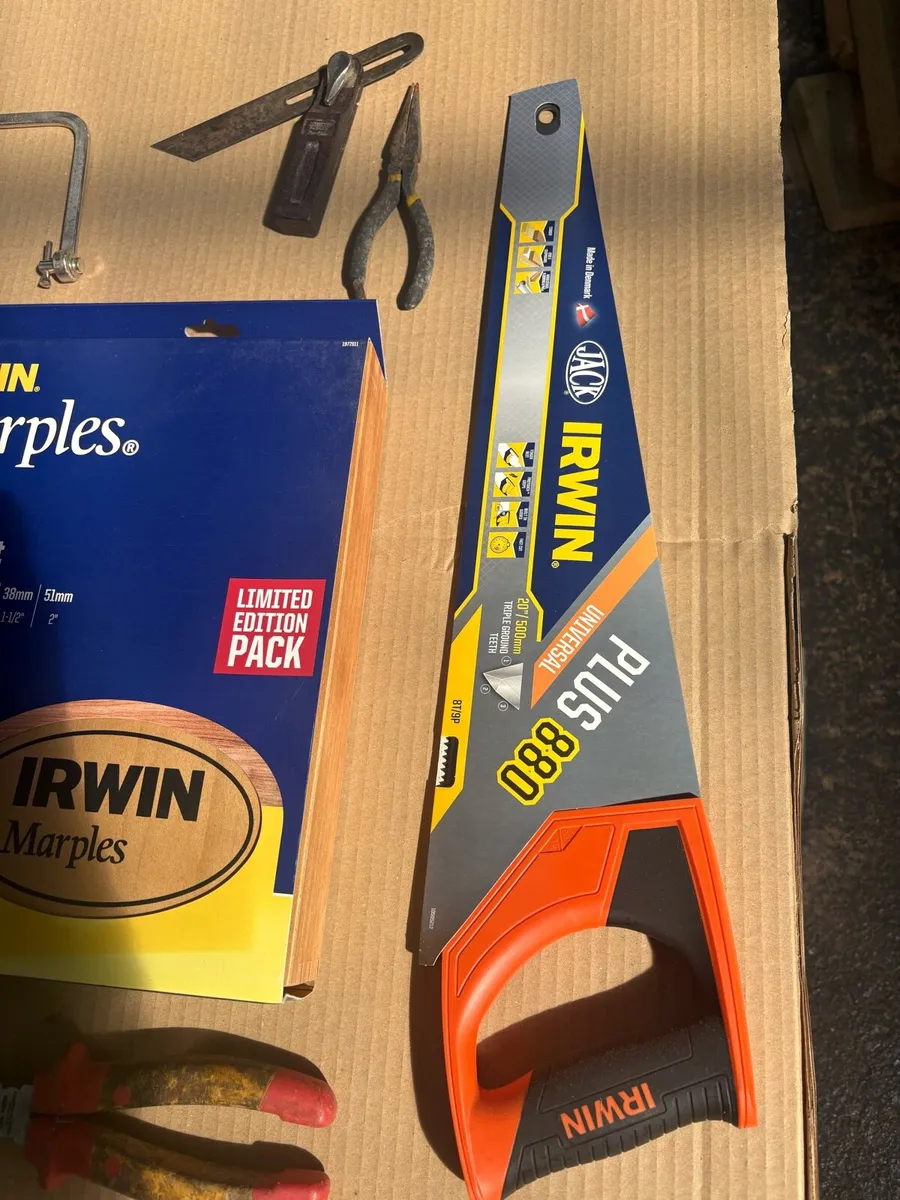 Hand tool set used . New chisels handsaw - Image 3