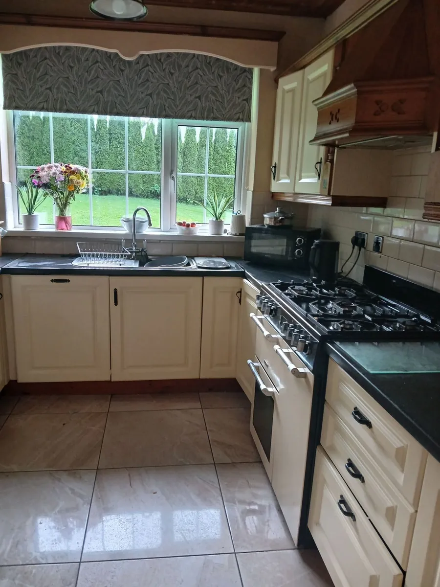 cream kitchen  with  Fridge Freeze - Image 4