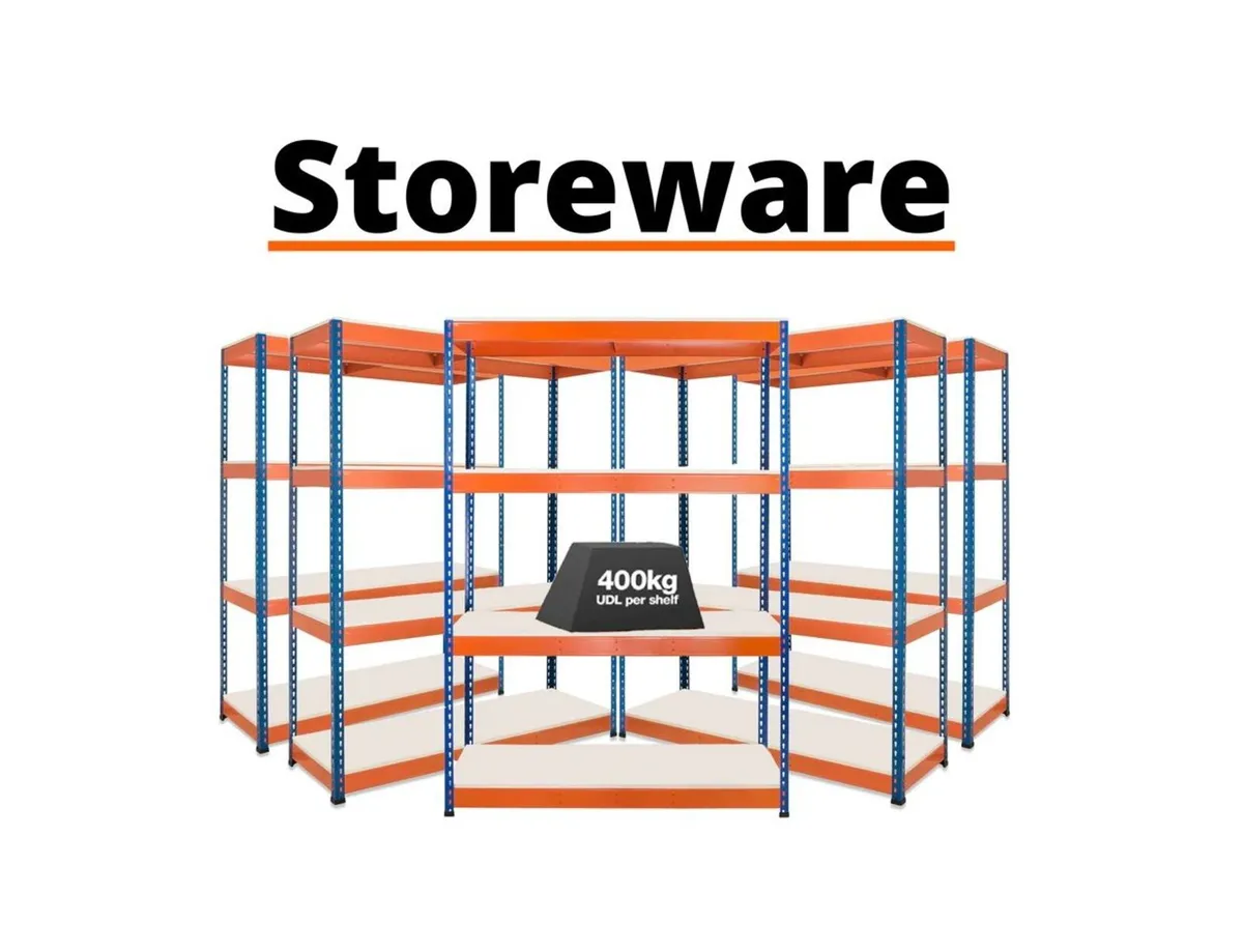 4 Tier Heavy Duty Shelving Racking Sheds Garages - Image 1