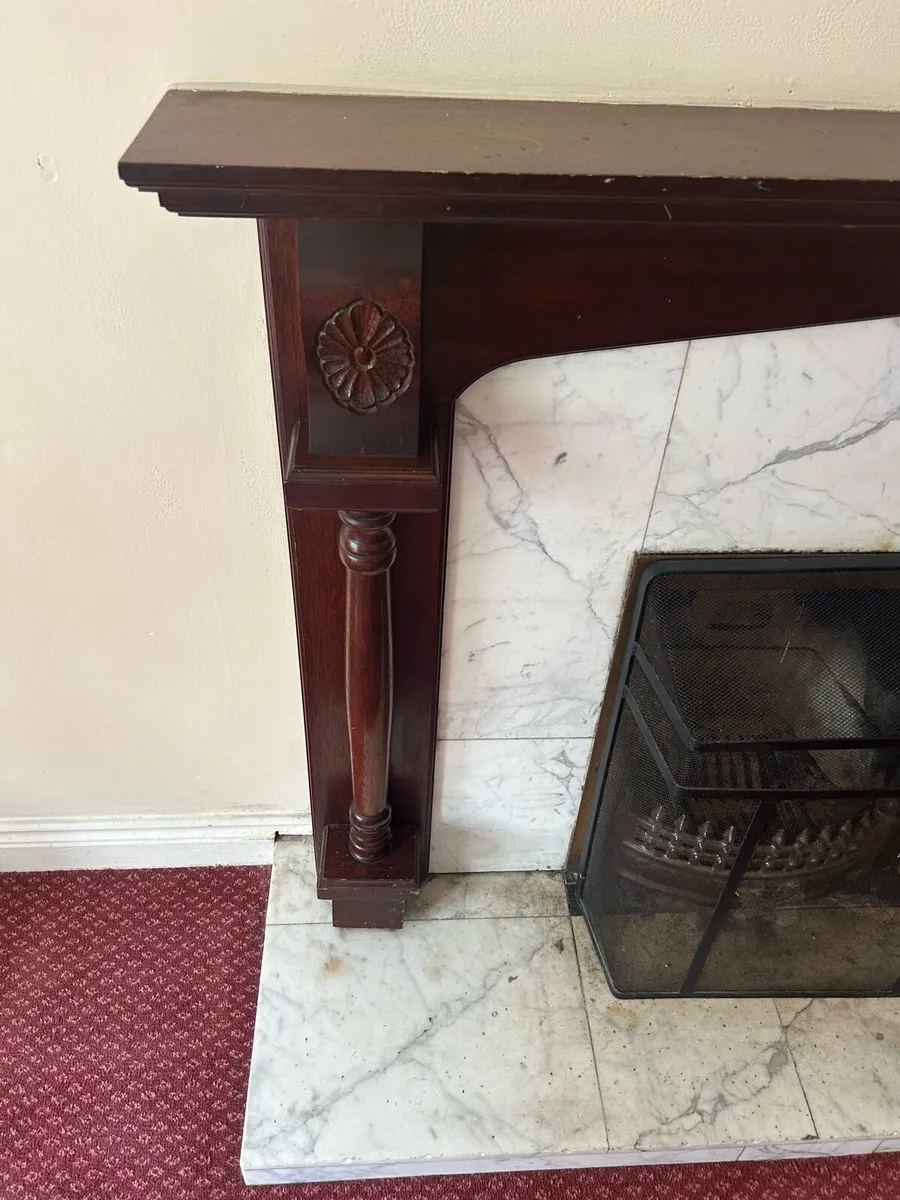 Wooden Mantelpiece and marble - Image 2