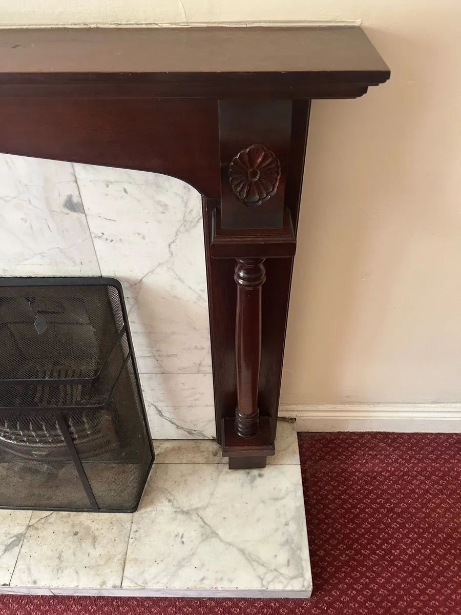 Wooden Mantelpiece and marble - Image 3