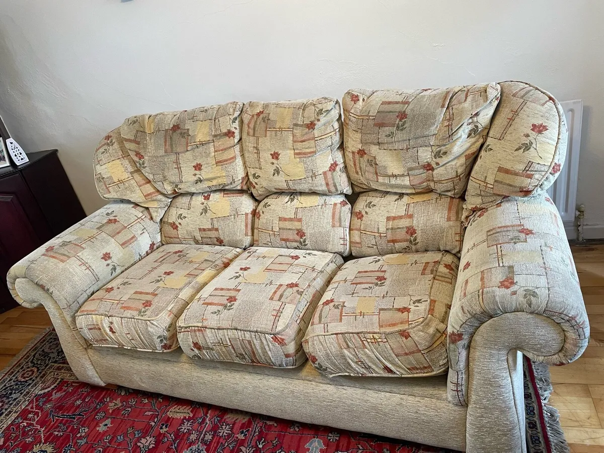 Armchairs and sofa (free, must be collected) - Image 1